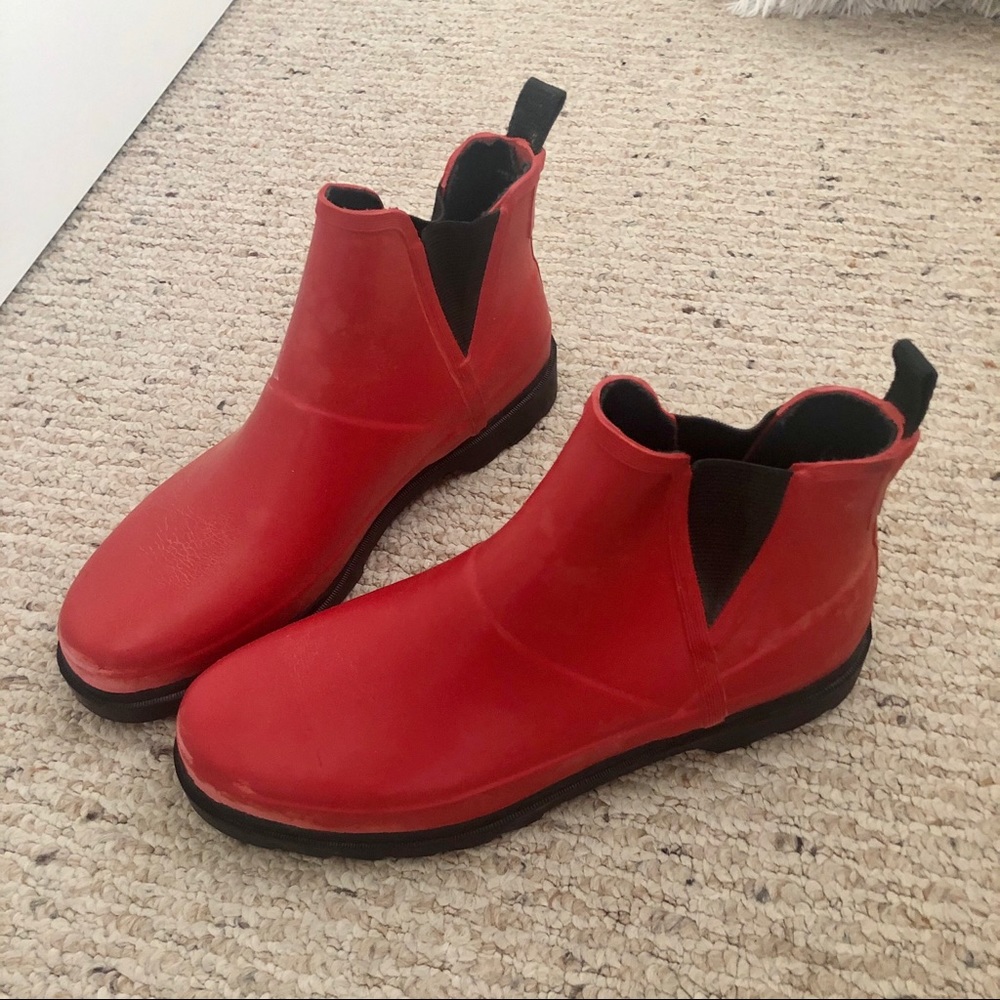 Red Chelsea Rain Boots